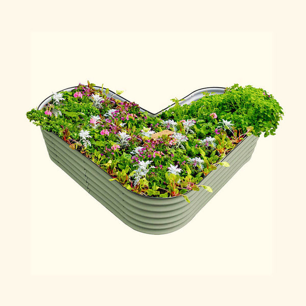 17" Tall L-Shaped Raised Garden Bed Kit