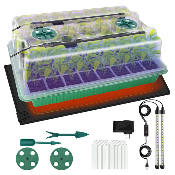 40 Cell Seed Starter Trays with Dome Grow Light